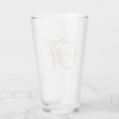 Gold Monogram H glas (Achterkant)