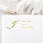 Gold Monogram I Retouradreslabels Etiket (Insitu)