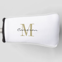 Gold Monogram Initiaal en naam op maat Golfheadcover