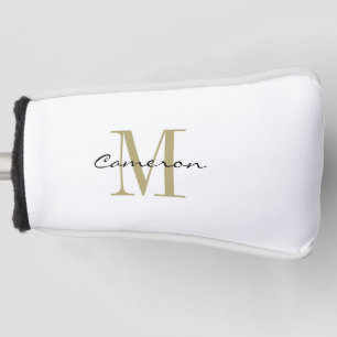 Gold Monogram Initiaal en naam op maat Golfheadcover