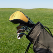 Gold monogram initiaal name script golfheadcover (Insitu)