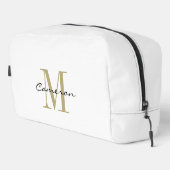 Gold Monogram Initial and Name Personalized Toilettasje (Rechterhoek)