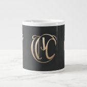 Gold Monogram Initial Mug - Personalized Gift (Devant)