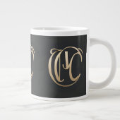 Gold Monogram Initial Mug - Personalized Gift (Droite)