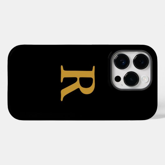 Gold Monogram iPhone / iPad case (Achterkant (horizontaal))