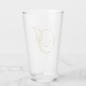 Gold Monogram J Glass Glas (Achterkant)