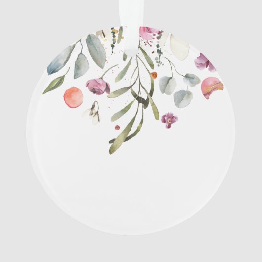 Gold MONOGRAM letter WEDDING PERSONALISEERD Ornament (achterkant)