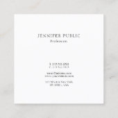 Gold Monogram Modern Plain Elegant Professional Vierkante Visitekaartje (Achterkant)