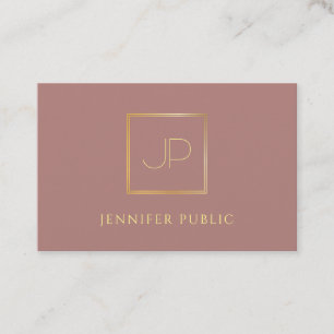 Gold Monogram Modern Sjabloon Professional Luxe Visitekaartje