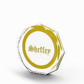 Gold Monogram Photo Block Fotoblokken (Rechts)