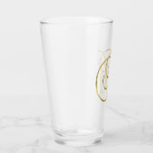 Gold Monogram R glas (Rechts)