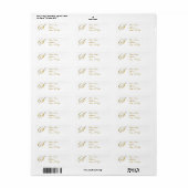 Gold Monogram S Gepersonaliseerd retouradres-label Etiket (Full Sheet)