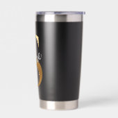 Gold Monogram S - Shine Motivational Black Tumbler Geïsoleerde Drinkbeker (Links)