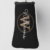 Gold Monogram Script Name Personated Golfheadcover (Draai 90)