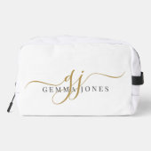 Gold Monogram Script Name Toilettasje (Achterkant)