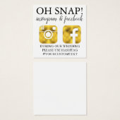 Gold Monogram Social Media Cards (Devant & derrière)