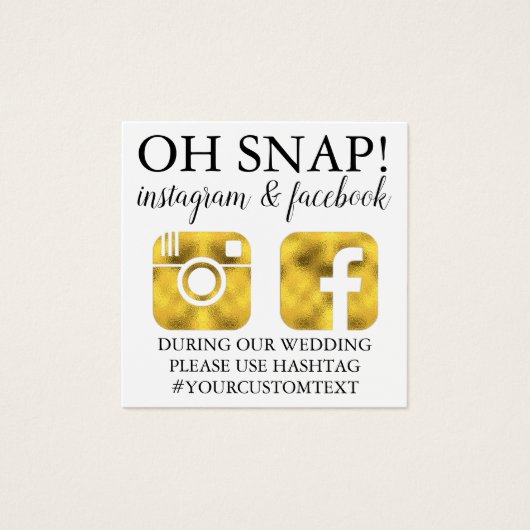 Gold Monogram Social Media Cards (Devant)