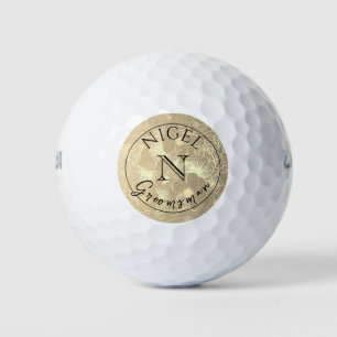 Gold Monogram - Speciaal Groomsman Golfballen