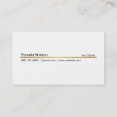 Gold Monogram Square Visitekaartje (Achterkant)