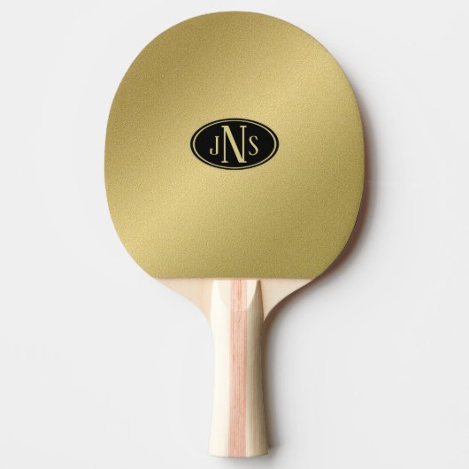 Gold Monogram Tafeltennisbatje (Voorkant)