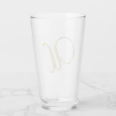 Gold Monogram U glas (Achterkant)