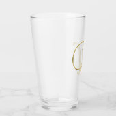 Gold Monogram U glas (Rechts)