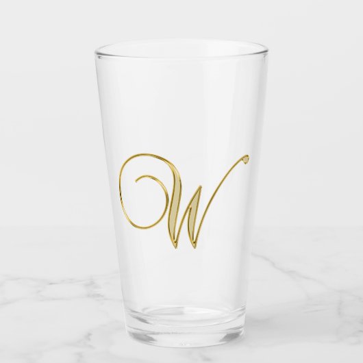 Gold Monogram W glas (Voorkant)