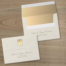 Gold Monogram Weddenschap