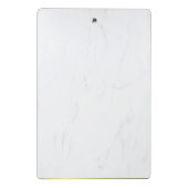 Gold Monogram White Marble Elegant Modern Trendy Mini Klembord (Achterkant)