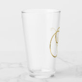 Gold Monogram Y glas (Rechts)
