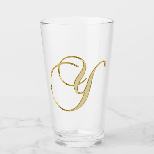 Gold Monogram Y glas (Voorkant)