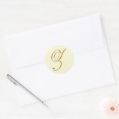 Gold Monogram Z Envelope Seal Label Sticker (Envelop)