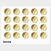 Gold Monogram Z Envelope Seal Stickers (Vel)