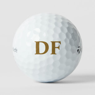 Gold Monogrammed Golf Balls Golfballen