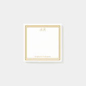 Gold Monogrammed Post-it® Notes (Voorkant)