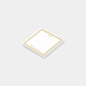 Gold Monogrammed Post-it® Notes (Schuin)