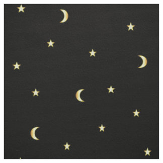 Gold Moon en sterren Stof