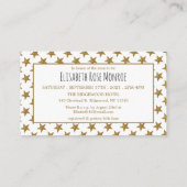 Gold Moon et Stars Baby shower Ticket Invitation (Dos)
