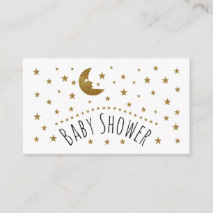 Gold Moon et Stars Baby shower Ticket Invitation