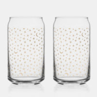 Gold Moon et Stars Night Sky