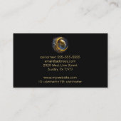 Gold Moon Phases Astrogoly Visitekaartje (Achterkant)