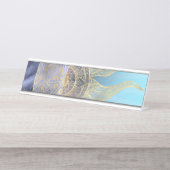 Gold Moon Sun Mandala Celestial Design Bureau Naambordje (Voorkant)