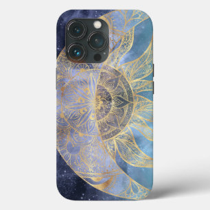 Gold Moon Sun Mandala Celestial Design iPhone 13 Pro Hoesje