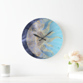 Gold Moon Sun Mandala Celestial Design Grote Klok (Huis)