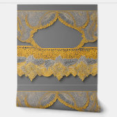 Gold Moroccan Arch Pattern – Luxe Gray AI art Behang (Afrollen)