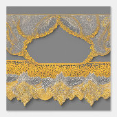 Gold Moroccan Arch Pattern – Luxe Gray AI art Behang (Voorkant)