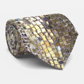 Gold Mosaic Tile Stropdas (Opgerold)