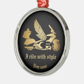 Gold Motorcycle Wings Medal Ornament Goldwing (Links)
