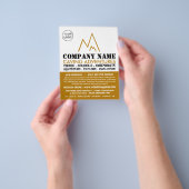Gold Mountain-Logo, Caving Adventure Adverteren Flyer (Hand)
