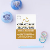 Gold Mountain-Logo, Caving Adventure Adverteren Flyer (Enkel)
